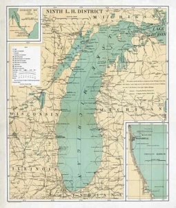 1898 Map of Lake Michigan - Picture 1 of 5