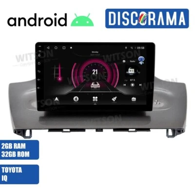 AUTORADIO ANDROID TOYOTA IQ 2008-2016 STEREO AUTO TOUCH 9" WIFI NAVIGATORE - Immagine 1 di 4