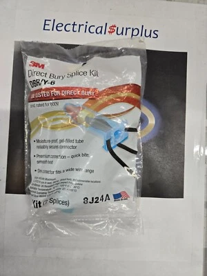 KIT 3M DBR/Y-6 Kit de empalme de enterrado rojo/amarillo, paquete de 2 18-10 AWG **Envío gratuito** Foto 1 de 3