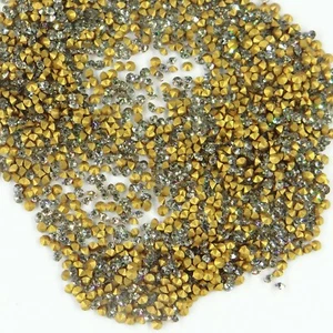 1100 PP9 BD ** 100 strass Swarovski fond conique PP9(1,55mm) BLACK DIAMOND G - Picture 1 of 3