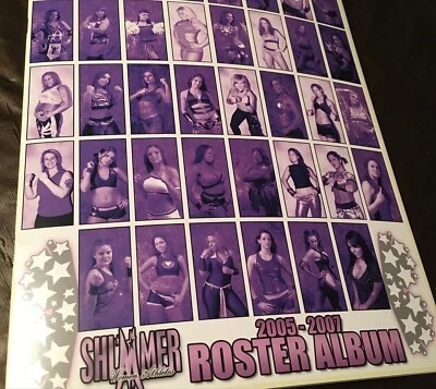 Álbum de lista Shimmer 2005-2007 para mujeres lucha libre profesional WWE ROH AEW Impact Foto 1 de 4