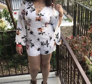 Women Lady Summer Floral Jumpsuit Romper - Picture 1 of 3
