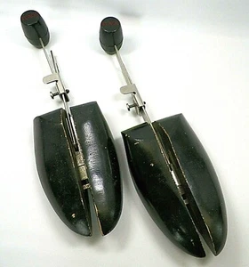 Wood Shoe Trees Adjustable 10.5-12.5 Marked Flagg Vtg 1960's Flagg Bros Couture - Picture 1 of 8