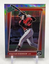 KRISTIAN ROBINSON SILVER HOLO PRIZM 2021 Optic MOJO REFRACTOR Diamondbacks Card