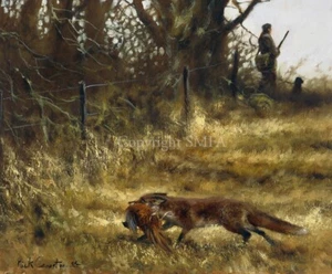 Impresión artística de zorro edición abierta de Mick Cawston 'Silent Retreat' - Imagen 1 de 3