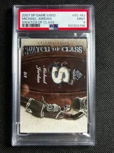 2007 SP GAME USED MICHAEL JORDAN SWATCHES OF CLASS JERSEY PSA 9 CHICAGO BULLS - Picture 1 of 2
