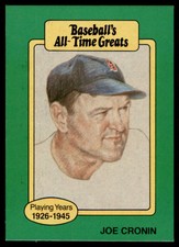 1987 HYGRADE ALL-TIME GREATS JOE CRONIN BOSTON RED SOX #NNO