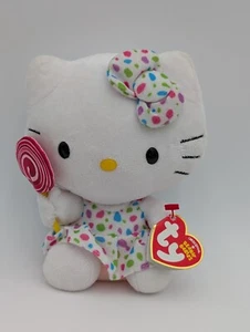 Ty Beanie Hello Kitty Plüsch Lutscher 6 Zoll 2012 Stofftier Spielzeug - Bild 1 von 9