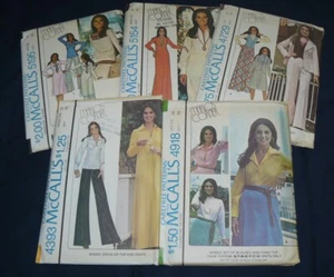 Lote de 5 Pantalones Prendas para el torso Marlo's Corner Patrones McCalls De Colección Años 70... Sin Cortar - Imagen 1 de 3