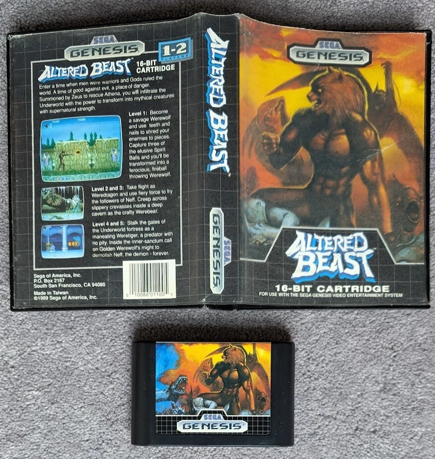 Altered Beast Sega Genesis 1989 In Box Horror Video Game Authentic Tested Works - Image 1 of 1