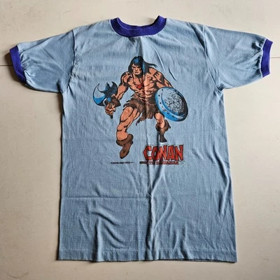 Vintage 1977 Marvel Comics Conan The Barbarian T Shirt Rare Nice - Image 1 of 4