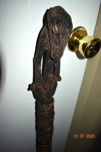 PAPUA NEUGUINEA HEILIGE FLÖTE, KROKO FIGUR, FIGUR 40" 1900ER JAHRE PROV - Bild 1 von 4