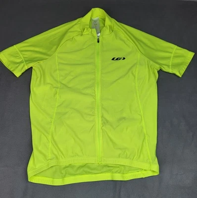 Camiseta deportiva de ciclismo Garneau para hombre M amarilla cremallera completa ligera bolsillos traseros de carreras Foto 1 de 4