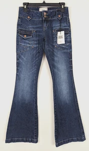 New BDG Urban Outfitters sz 24 Jeans Micro Flare denim blue low rise 4636 - Picture 1 of 7