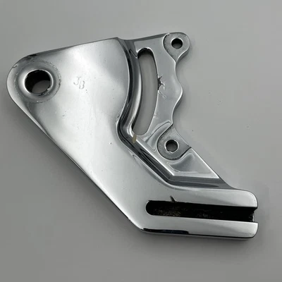 "Soporte de pinza de freno trasero cromado muy usado JB para eje de 3/4"" Harley Davidson" Foto 1 de 4