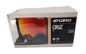 Giro CRUZ Adult Ski Goggles Black Wordmark Frame Amber Scarlet Lens FREE SHIP - Picture 1 of 4