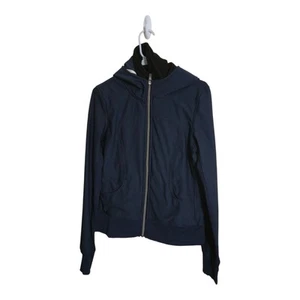 Lululemon Jacket Women 8 Blue Uba Soft Shell Hoodie Athleisure Sportswear Gym - Picture 1 of 5