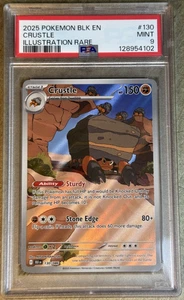 2025 POKEMON BLACK BOLT EN CRUSTLE ILLUSTRATION RARE #130 💎 PSA 9 - Picture 1 of 6