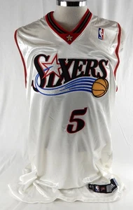 Camiseta blanca emitida por el juego Rick Brunson #5 2006-07 Philadelphia 76ers 48 361 - Imagen 1 de 8