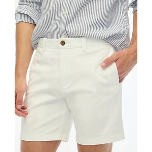 Neu mit Etikett J. Crew 7" Flex Chino Shorts weiß Größe 33 - Bild 1 von 7