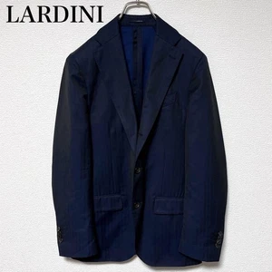 Lardini Navy Striped Tailored Jacket Blazer Wool Size 46 Auth From Japan RIN - Picture 1 of 24