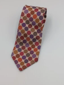 Robert Talbott BEST OF CLASS Seidenkrawatte mehrfarbig auf hellbraun gefüttert Tupfen - Bild 1 von 5