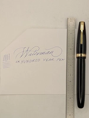 Waterman Senior Hundred Year черная перьевая ручка 14k золото новый в коробке восстановленная - Изображение 1 из 4