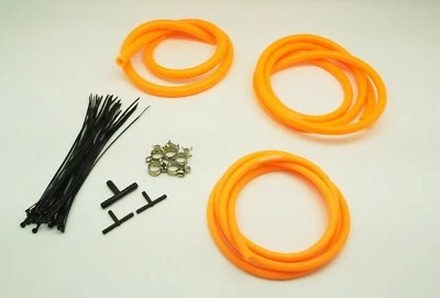 AUTOBAHN88 Engine Silicone Vacuum Hose Dress Up Kit ORANGE Fit HONDA MAZDA - Image 1 of 4