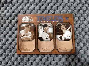 gehrig maris munson 2004 donruss classics timeless yankees #TT-2 269/500 - Picture 1 of 2
