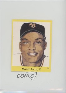1989 The Official Hall of Fame Fun & Fact Sticker Book Stickers Monte Irvin HOF