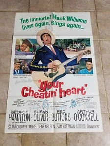 YOUR CHEATIN' HEART George Hamilton * Hank Williams 27x41 Original Movie Poster - Bild 1 von 9