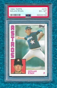 1984 Topps #470 Nolan Ryan PSA 6 como nuevo corte Astros Angels Mets Rangers - Imagen 1 de 1