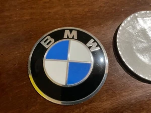 2 x. Pre owned BMW. AUS SELLER. 70 mm tank badge alloy motorcycle good quality - Picture 1 of 7