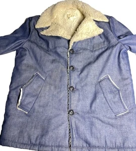 Vintage Montgomery Ward Denim Outer shell Outwear Winter Mens Jacket Coat Sz XL - Picture 1 of 14