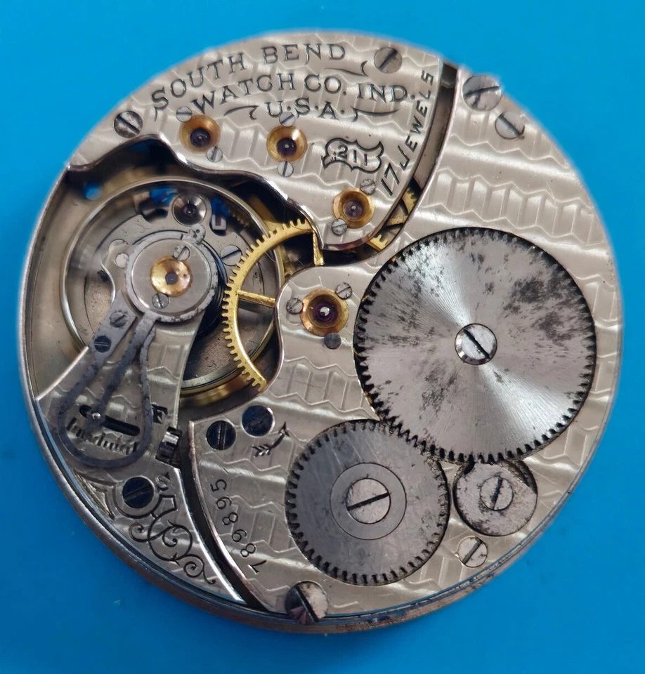 RELOJ BOLSILLO TALLA 16 SOUTH BEND 17 JOYA GRADO 211 MODELO 2 PIEZAS MOVIMIENTO Foto 1 de 1