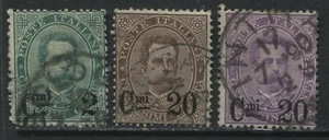 Italy 1890-91 overprinted 20 centemisi on on 3 values set used - Picture 1 of 1