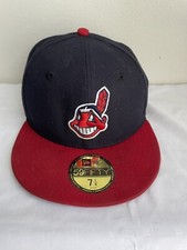 New Era MLB  59FIFTY 5950 Fitted Cleveland Indians 7-1/4. Flake The beer Guy.