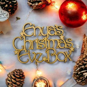 Topper scatola personalizzato vigilia di Natale - QUALSIASI NOME PERSONALIZZATO confezione regalo decorazione - Foto 1 di 4