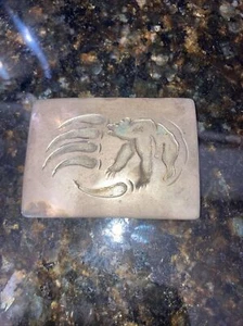 Handmade Southwest Indian Belt Buckle Sterling Silver Sid Bell Personal Estate - Picture 1 of 4