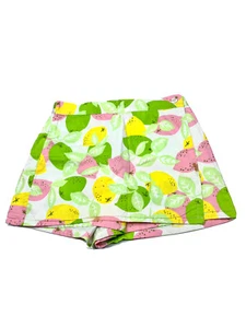 Lilly Pulitzer Girls Floral Citrus Print Skort Shorts Sz 14 VTG - Picture 1 of 6