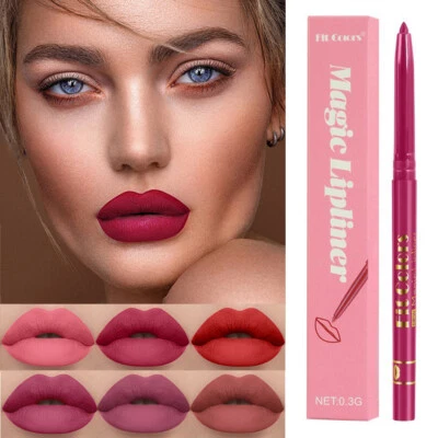 Lip Liner Waterproof Twist Up Lipliner Nude Pink Red Brown Rose - Image 1 of 4