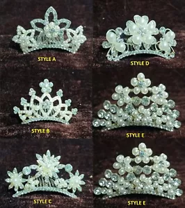 52 Pc W/3 Styles Wholesales Lots Crystal Photo Prop Baby Princess Tiara Crown - Picture 1 of 6