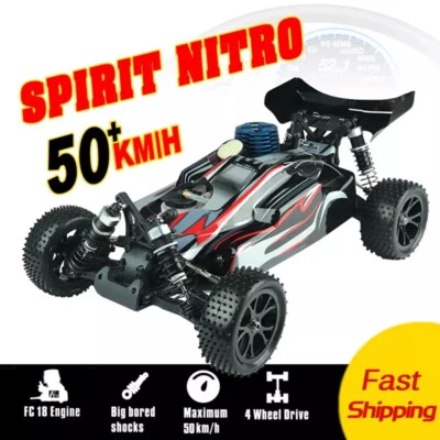 For Nitro Powered RC Car R0070 SPIRIT N1 Nitro Buggy 1/10 Scale 4WD Single Speed - Image 1 of 4