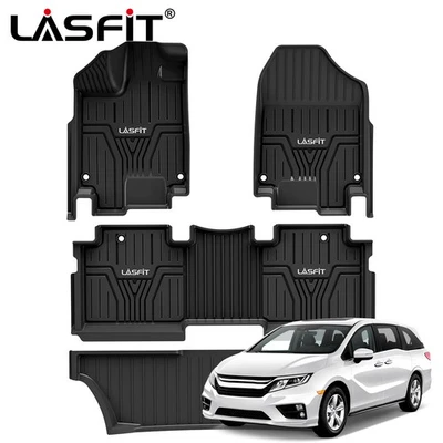 Floor Mats for Honda Odyssey 2018-2026 1st & 2nd & 3rd Row TPE Black All Season Foto 1 de 4