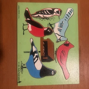 Vintage RARO JUDY Puzzle in legno 1975 BIRDS J040023 ottime condizioni FS - Foto 1 di 6
