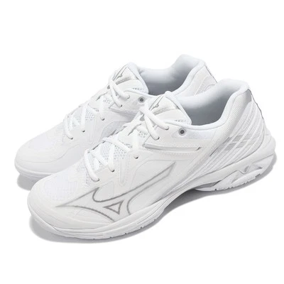 Mizuno Wave Claw 3 Wide White Grey Men Unisex Badminton Sports Shoes 71GA2443-30 - image 1 of 4