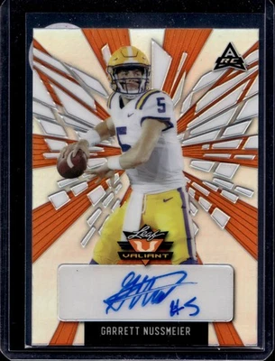 2022 Leaf Valiant #BA-GN1 Garrett Nussmeier Orange Auto #/25 LSU Tigers - Image 1 of 2