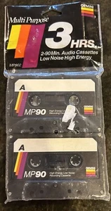 2 Gemini Multi Purpose 3 HRS 2-90 Minutes Audio Cassette - Picture 1 of 2