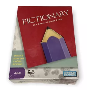 PICTIONARY THE GAME OF QUICK DRAW Parker Brothers Sketch & Draw 2009 New Sealed - Picture 1 of 2