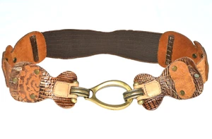 Leatherock Animal Print Stretch Women's Belt Metal Clasp Size 28 - Picture 1 of 6